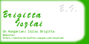 brigitta iszlai business card